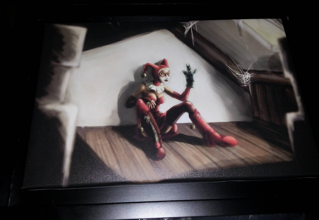 Harley Quinn fanart on canvas by EvilPNMI