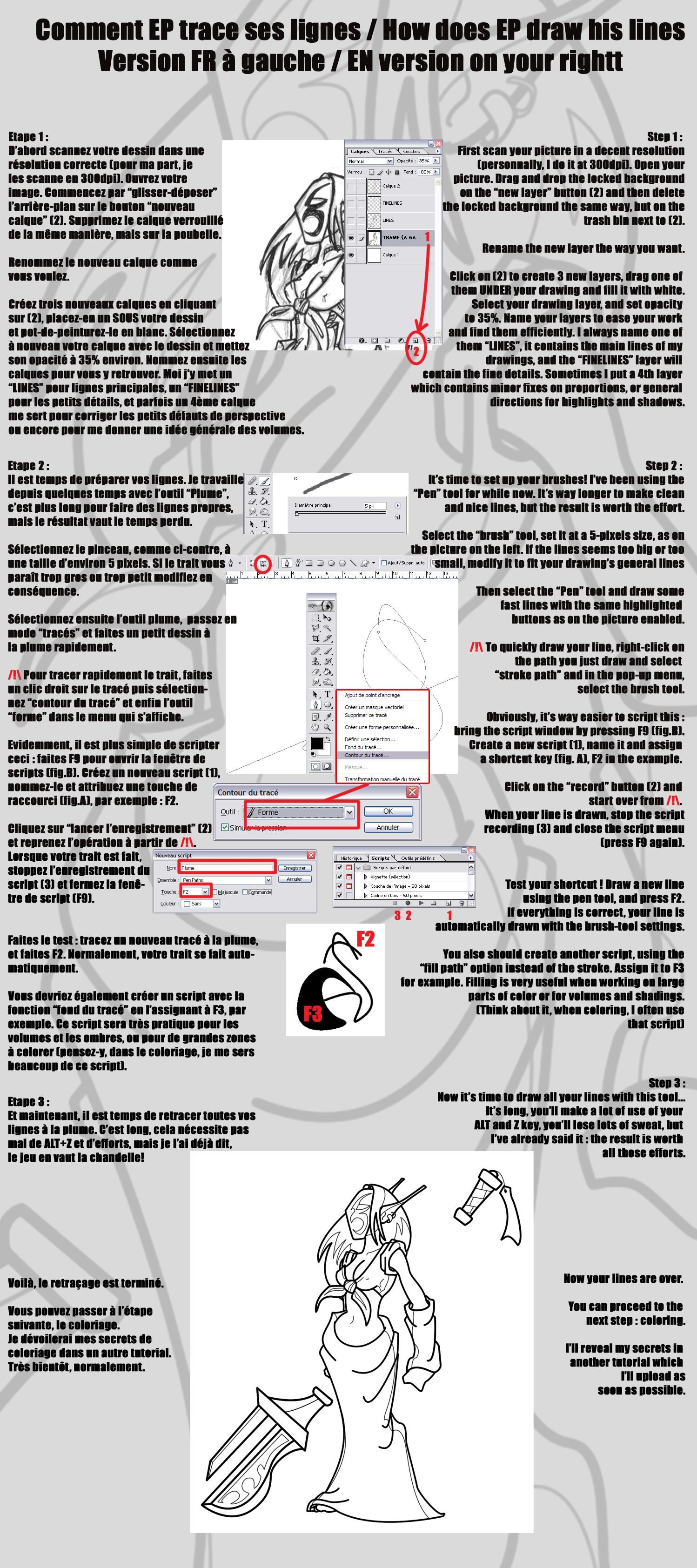 Tutorial lignes-Lines tutorial