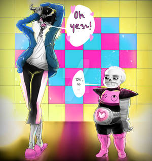 Contest entry: Sans and Mettaton.