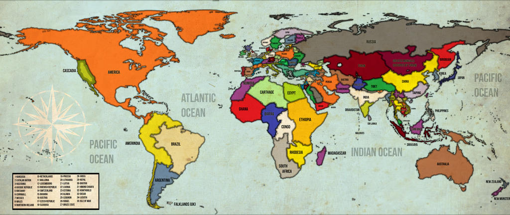 Alt-History Political Map (Version II) by Kaim46 on DeviantArt