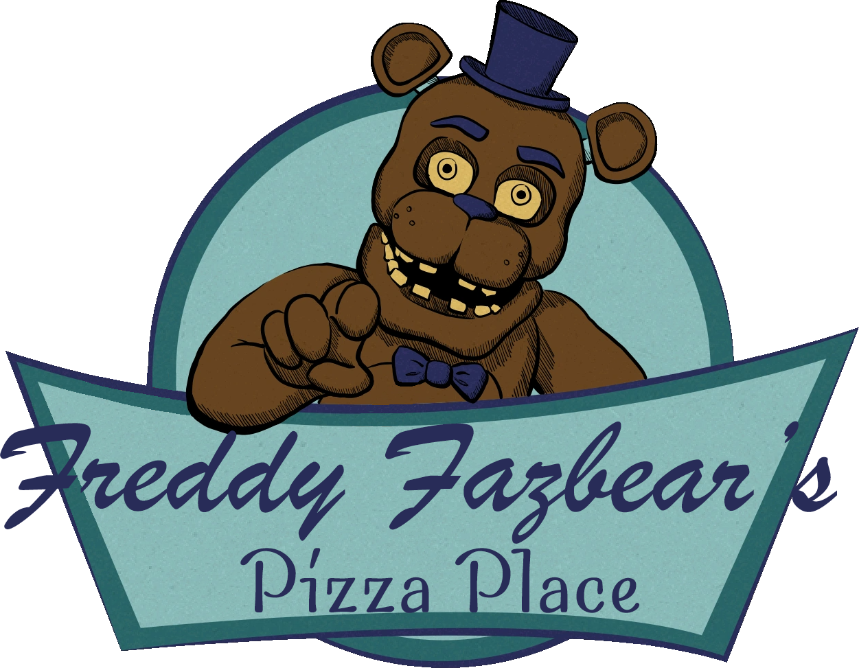FNaF | Freddy Fazbear's Pizza Place Logo by UnderScoreYT on DeviantArt