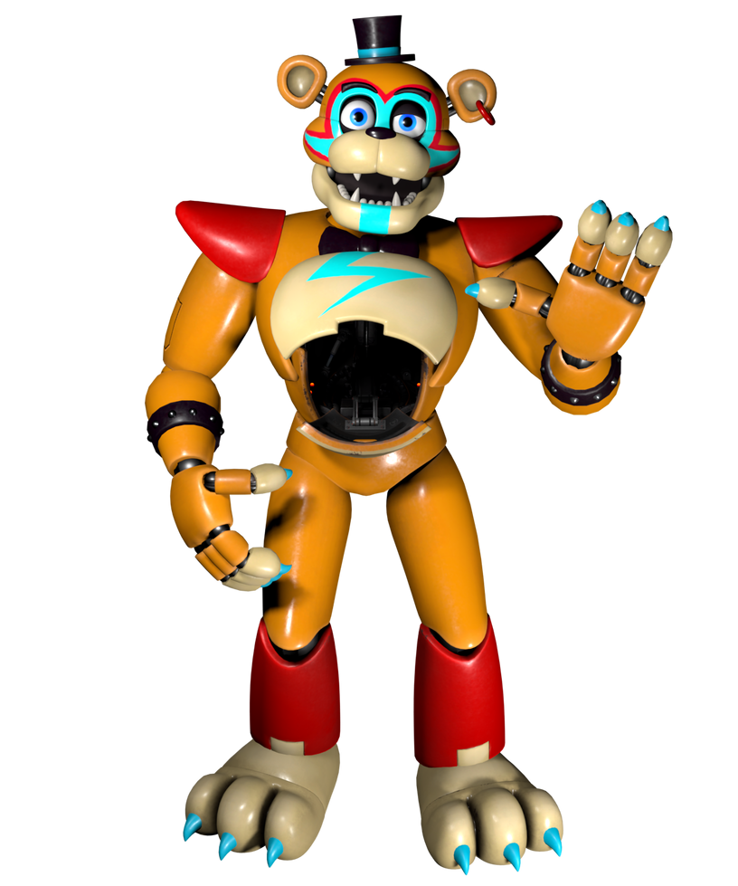 Ffe Rendr Glamrock Freddy MID POSING (Test Render) by UnderScoreYT on DeviantArt