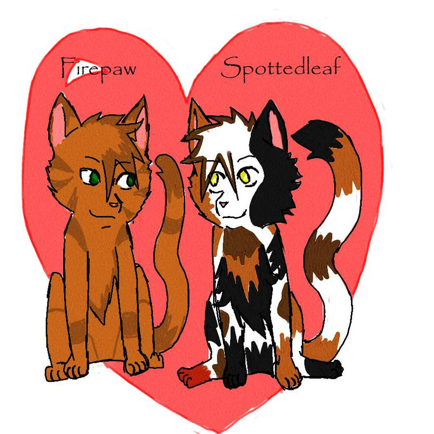 Spottedleaf Paws Firepaw and Spottedleaf by SophSouffle on DeviantArt