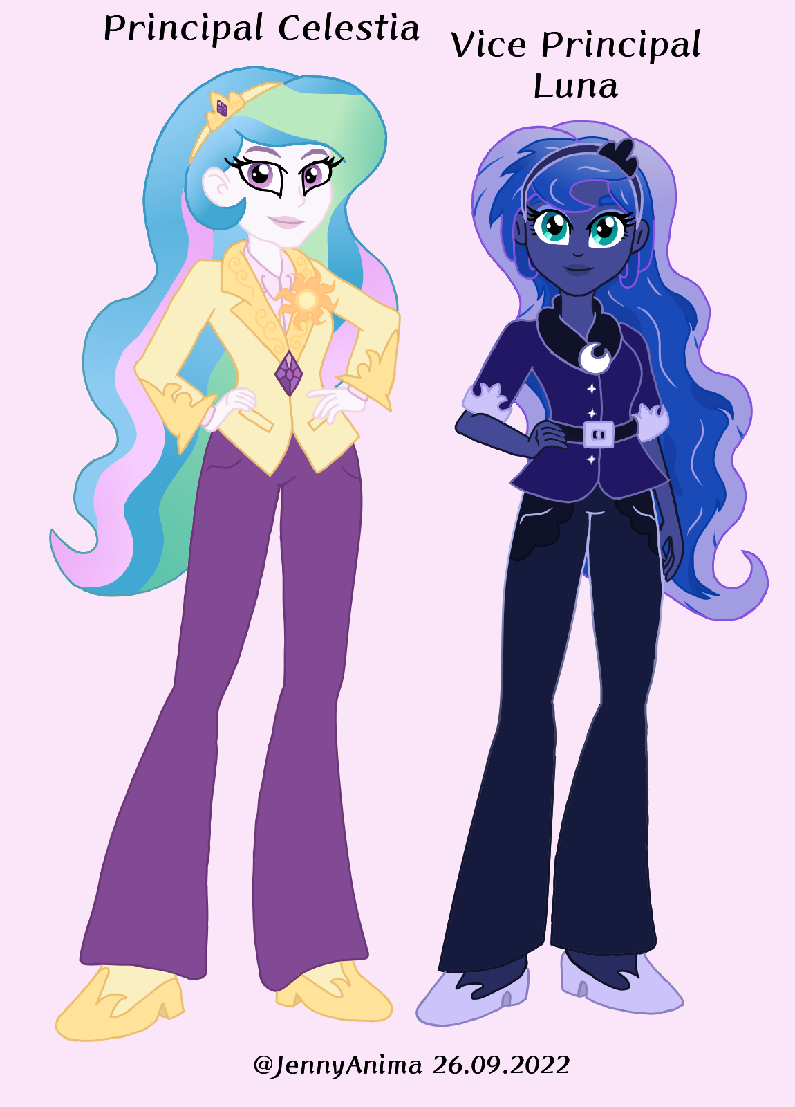 Principal Celestia and Viceprincipal Luna Redesign by JennyAnima on ...