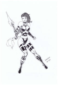 Psylocke Inked by Diarmuid