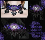 Gothic Burlesque choker v2 by redLillith