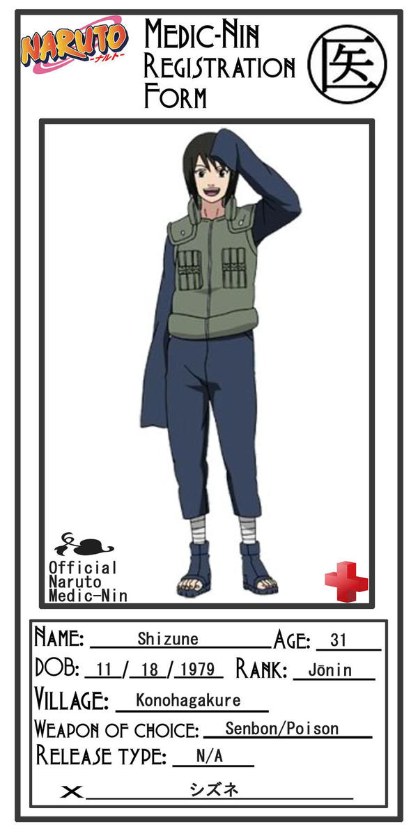 Shizune Medic-Nin Registration