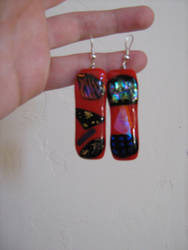 Glass Work Earrings