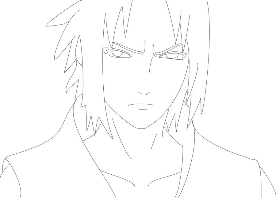 Sasuke Line Trace Sasuke Uchiha lineart by domantaz on DeviantArt