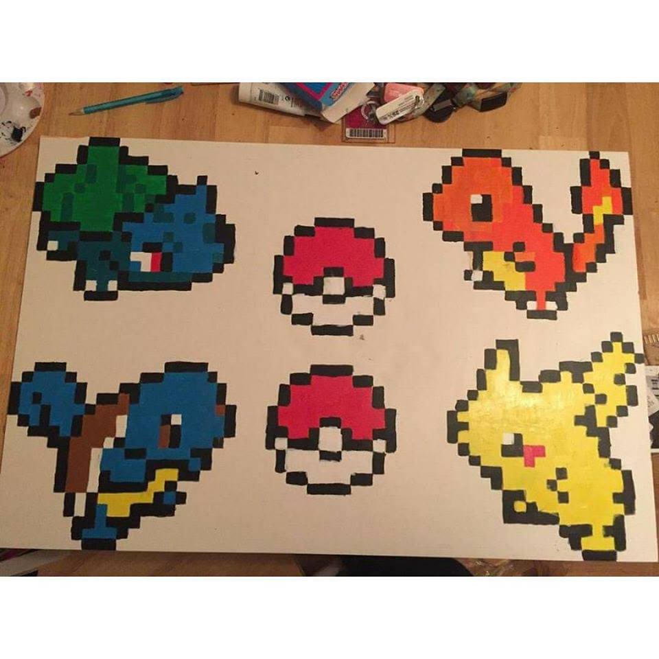 Starter Pokemon Painting