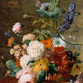 Jan Van Huysum - Basket of Flowers with Butterfly