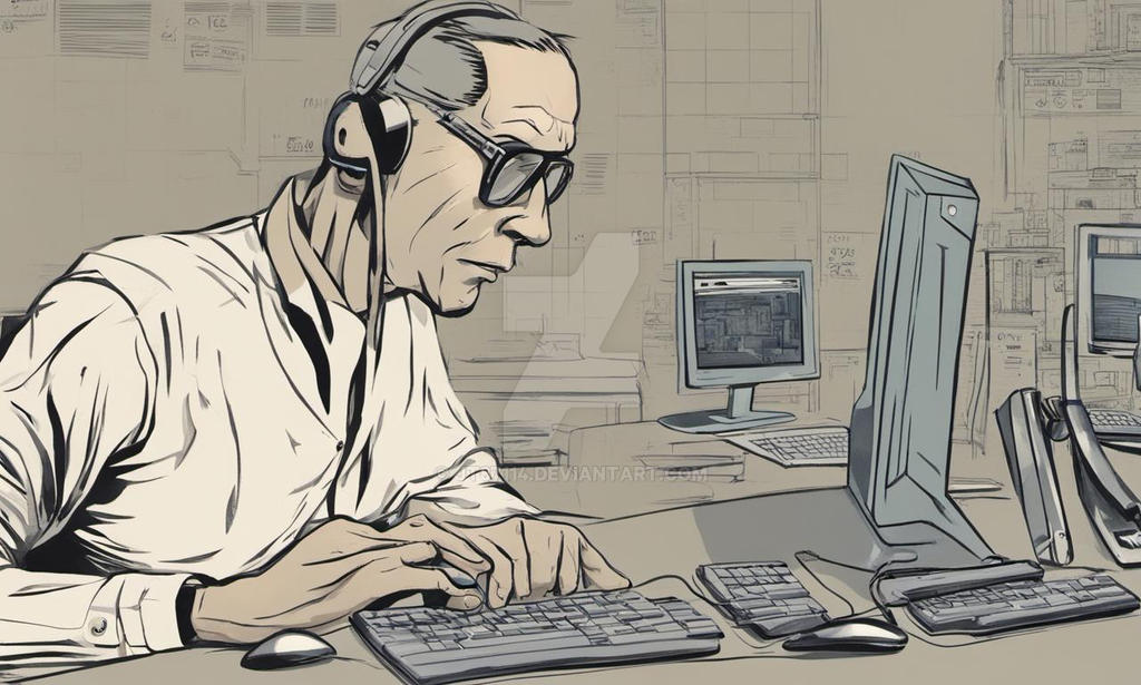 Mann am Computer by JT87114 on DeviantArt