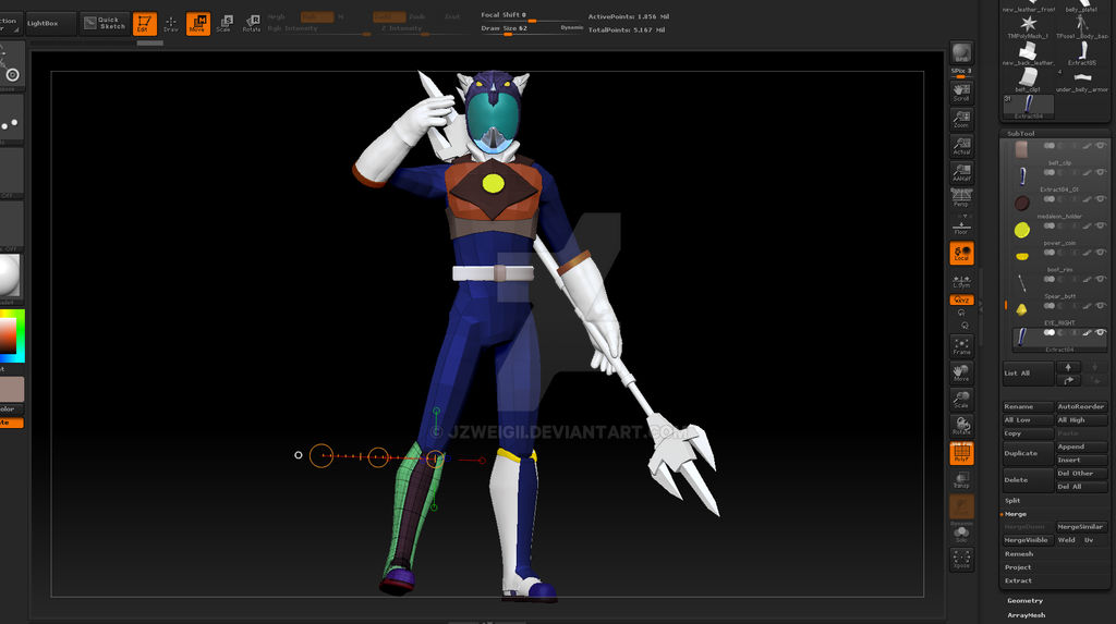Blue Ranger Base Colors And Low Poly Model Update by jzweigii on DeviantArt