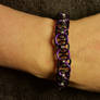 Purple Black Helm Weave Bracelet