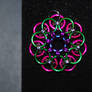 Green Pink Chainmail Heptagram Flower