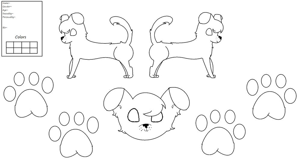 Female Dog Ref Sheet by HybridWolfFangirl on DeviantArt