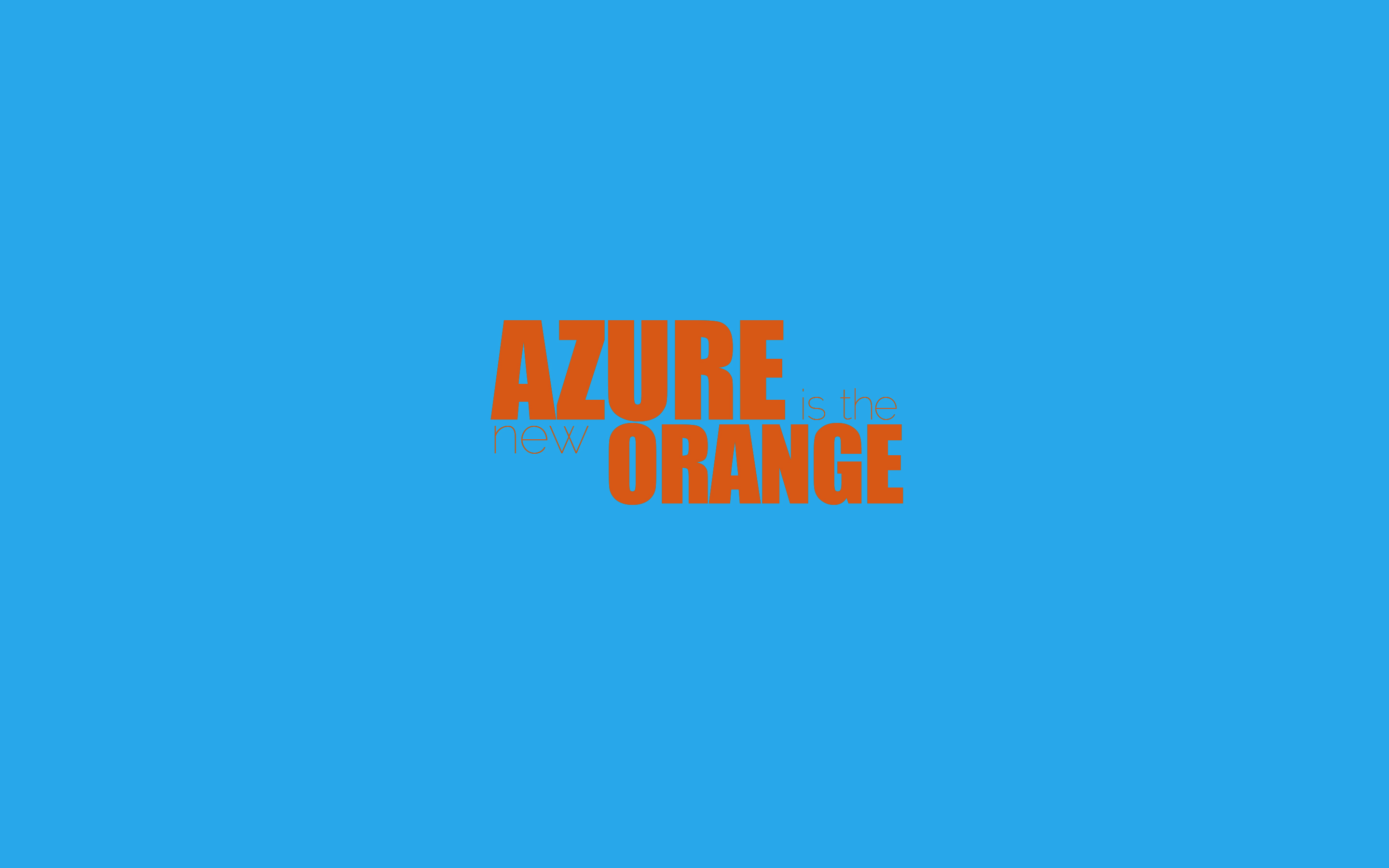 Azure is the new Orange