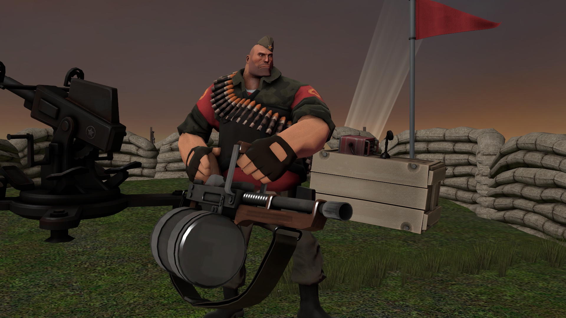 Red Machine Gun RED Machine Gunner by Otabaro on DeviantArt