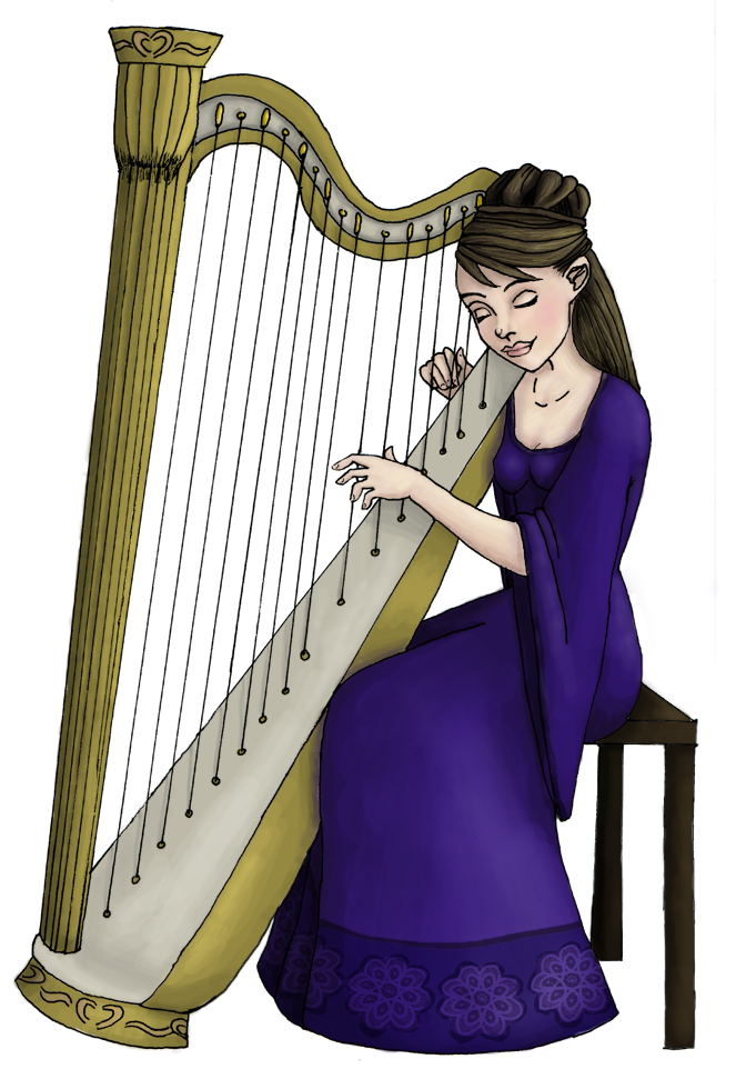 The Harpist-- Color Concept