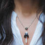 shaggy ink cap mushroom necklace