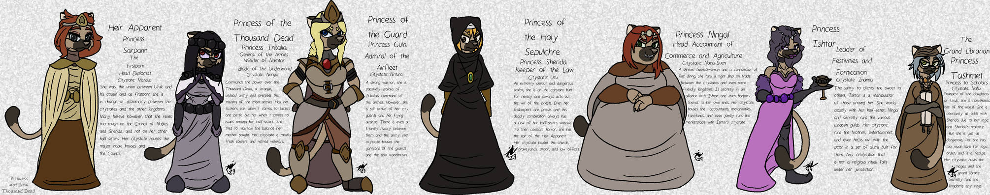 The Seven Princesses by ThatDarnFoxCreations on DeviantArt