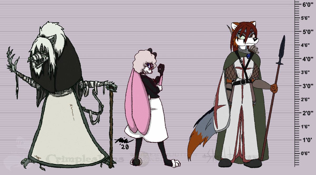 Main Characters Height Comparison by ThatDarnFoxCreations on DeviantArt