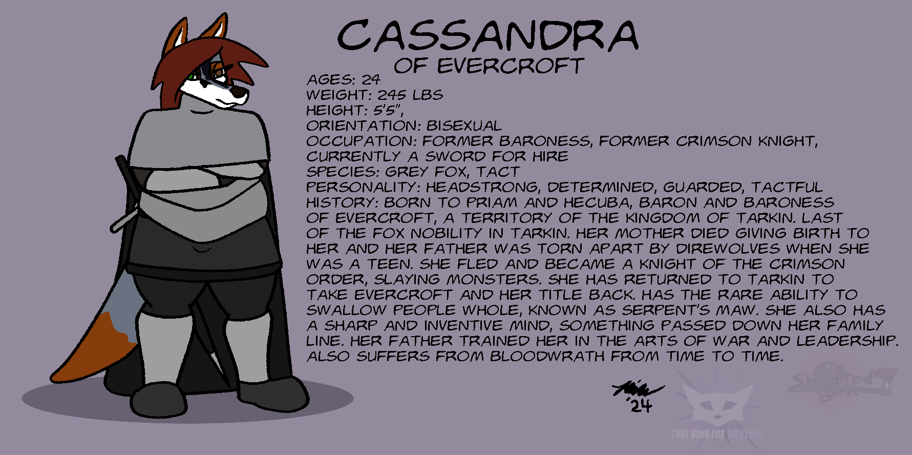 Sheltered Lands - Cassandra of Evercroft