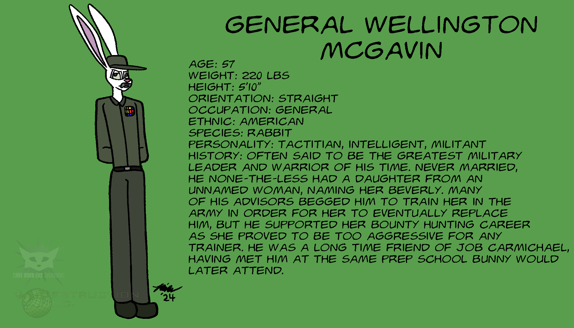 General Welington McGavin Bio