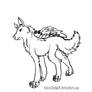 P2U winged and non winged wolf lineart!