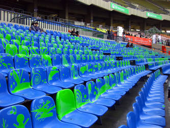 Sticker covered chairs