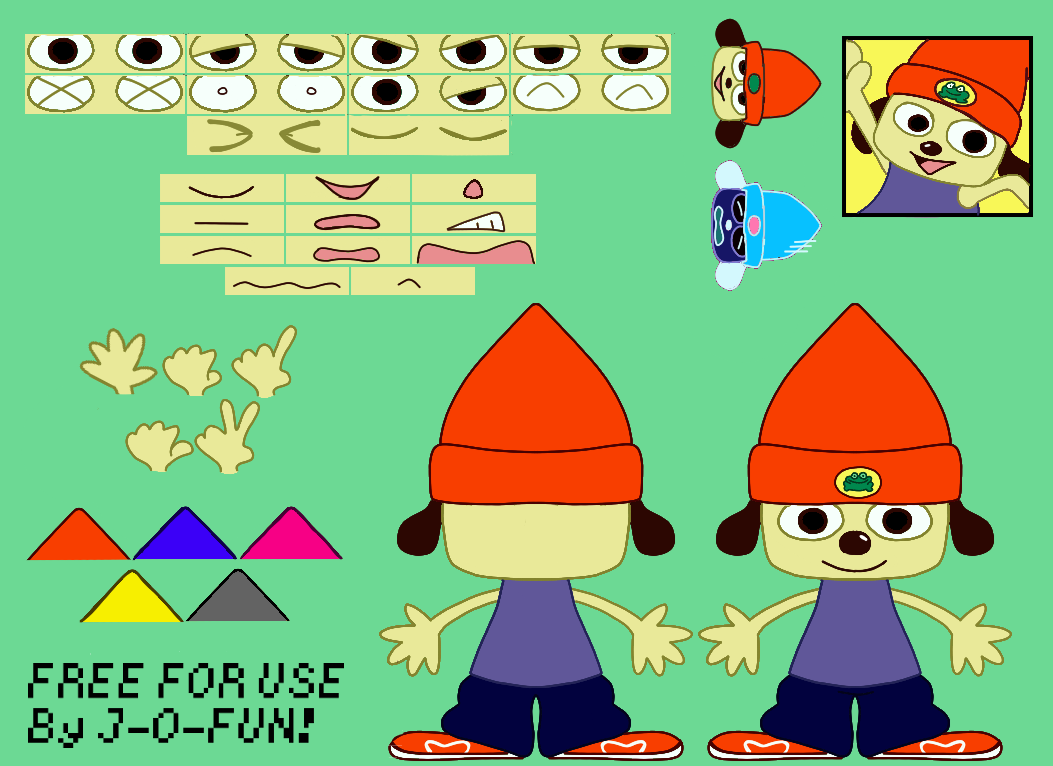 The Spriters Resource - Full Sheet View - PaRappa the Rapper - PaRappa  (Full Tank)