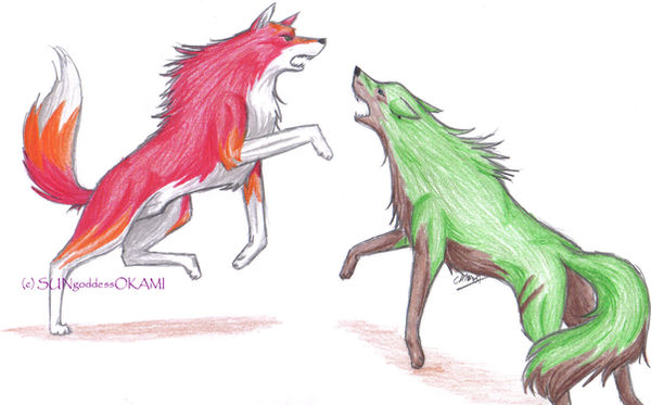 The Fight by SUNgoddessOKAMI on DeviantArt