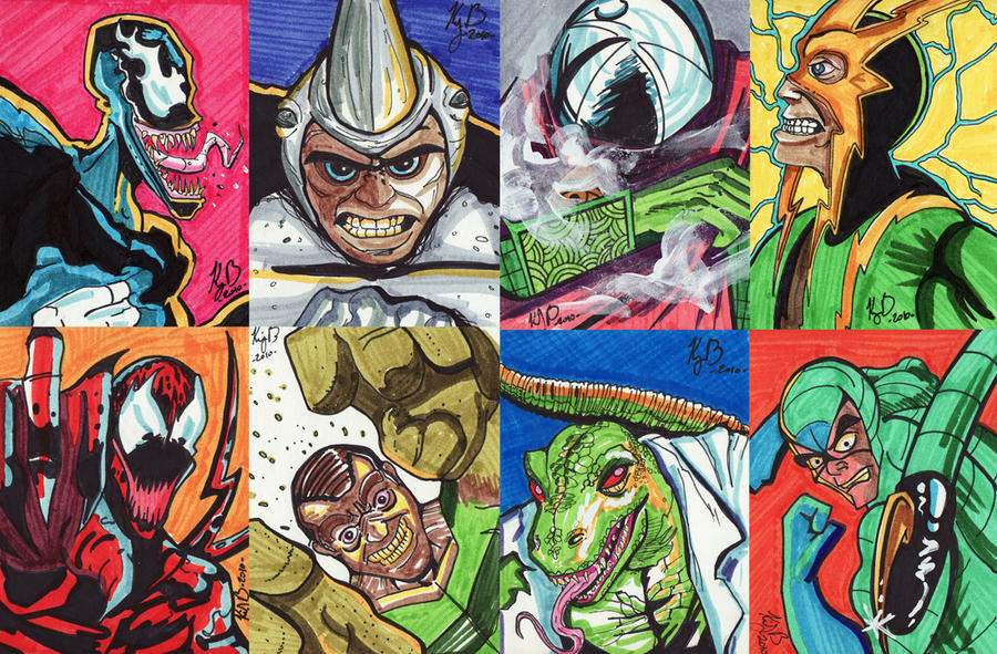 Spider-Man Villain Sketchcards