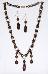 Byzantine agate necklace set