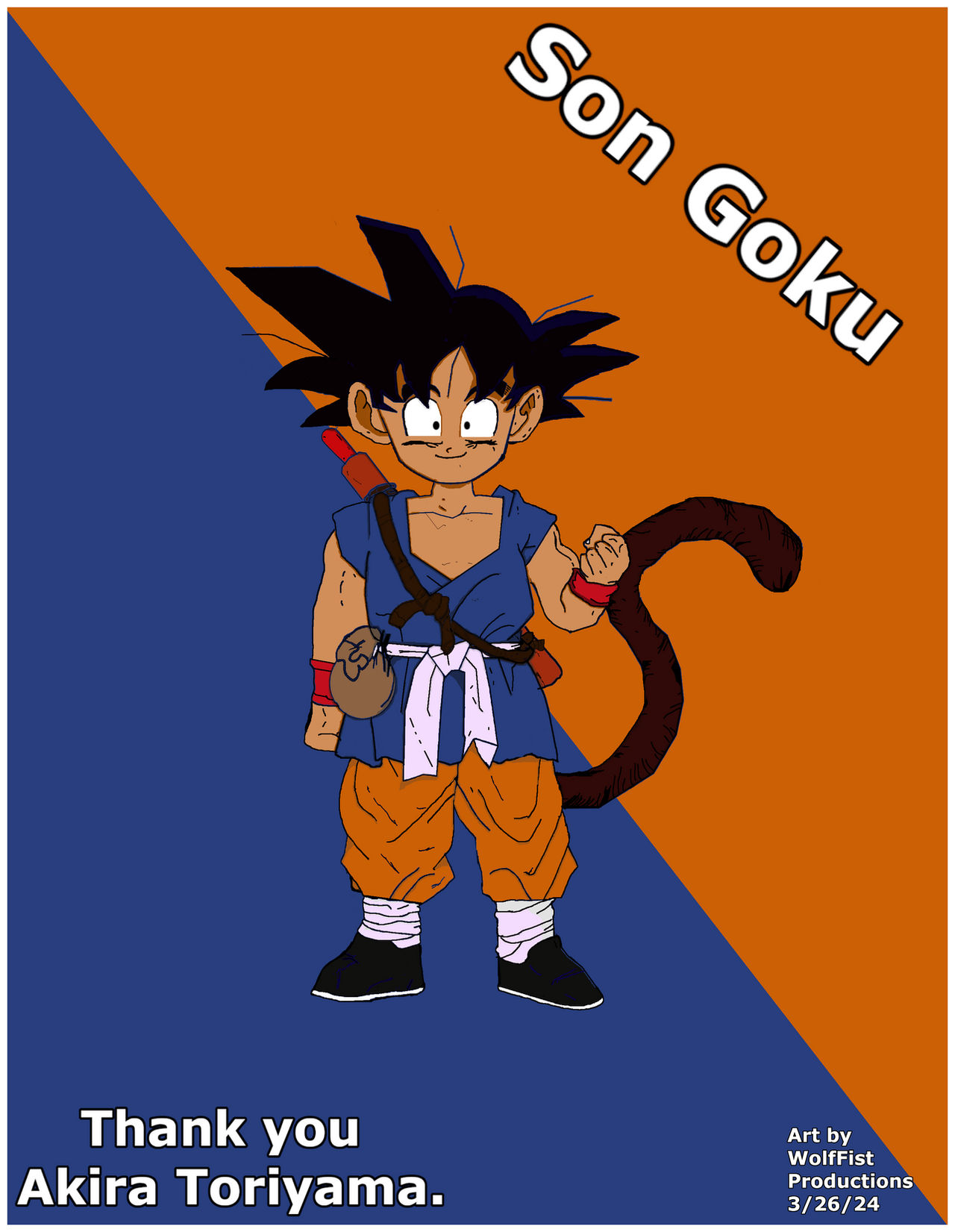 PC drawn Son Goku Internet safe version by WolfFistArt on DeviantArt