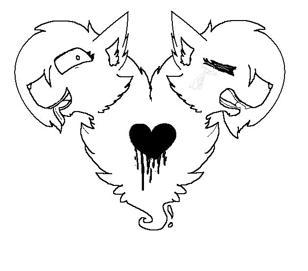 FREE! Split Personality Cat LineART