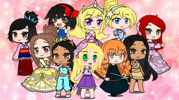 Disney Princesses in Gacha Club