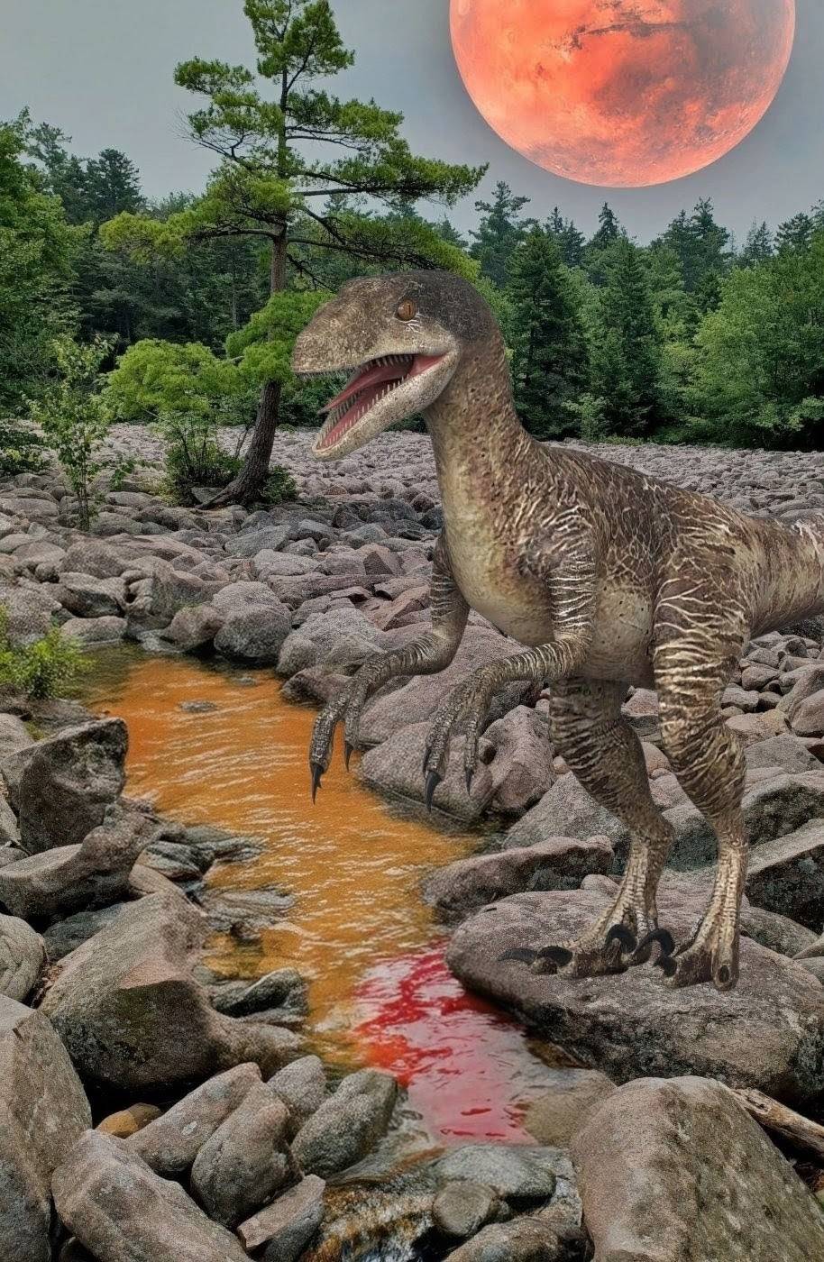Bloody Red Rapter The Raptor's Hunt (Under a Blood Moon) by Robert-1112 on DeviantArt