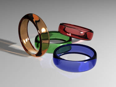 Colored rings 3D