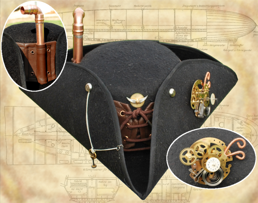 Steampunk 'Airship Captain's Hat'