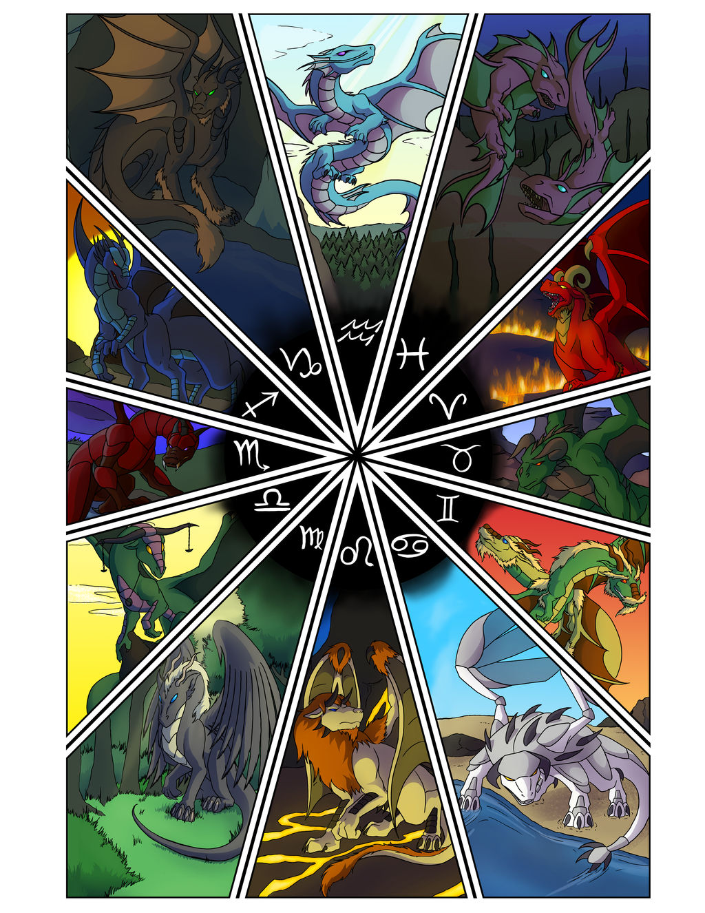 Zodiac Dragons - All Signs by dragonsong12