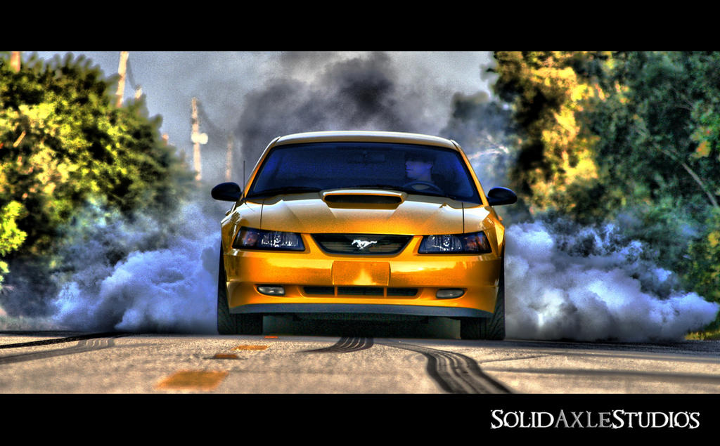  Mustang Burnout en HDR por SolidAxleStudios en DeviantArt