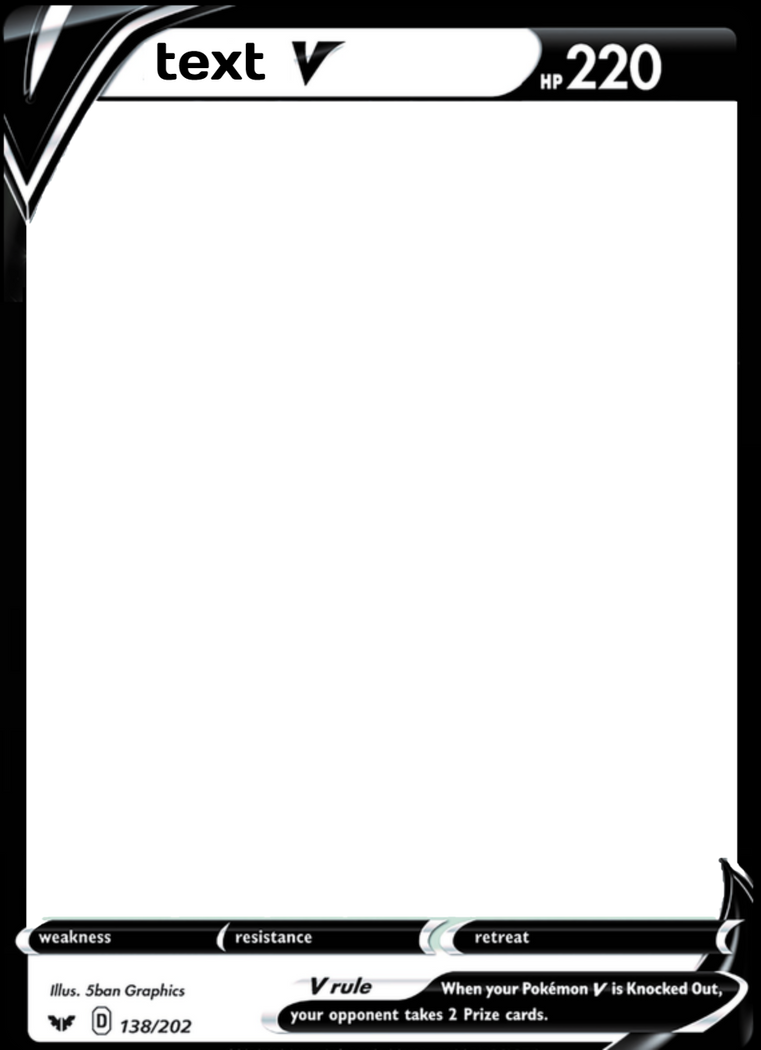 pokemon swsh V custom card template by spritedgaming on DeviantArt pokemon swsh V custom card template by spritedgaming on DeviantArt