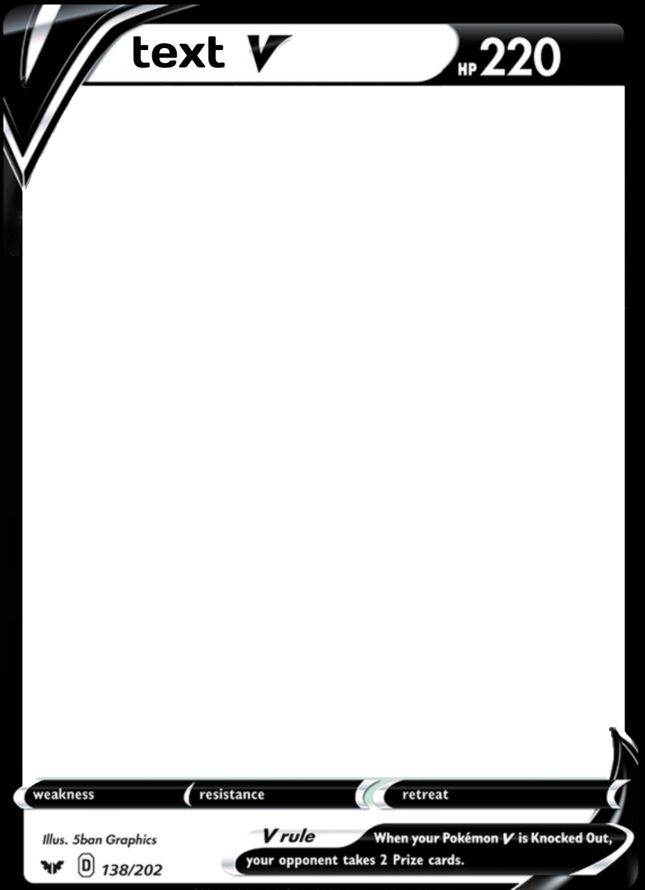 pokemon swsh V custom card template by spritedgaming on DeviantArt pokemon swsh V custom card template by spritedgaming on DeviantArt