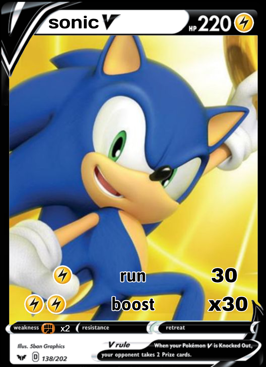 pokemon cards sonic Sonic characters in Pokmon cards : r/SonicTheHedgehog