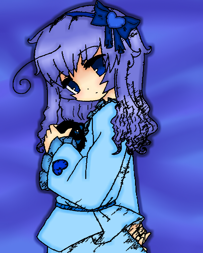 Blue Anime Girl