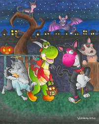 Yoshi friends Halloween night adventure 