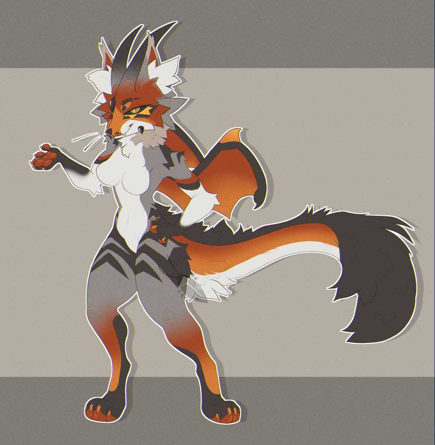 Dragoon Fox Dragon Fox Character REF by MiluBean on DeviantArt