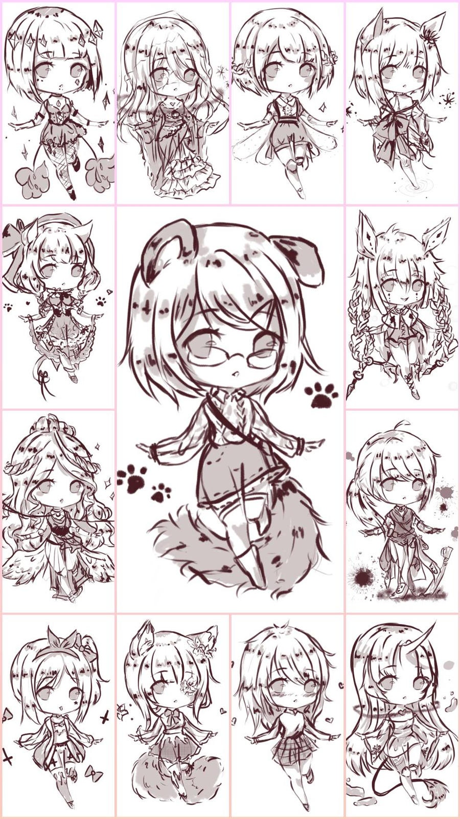Chibi Batch1 by NyuKoneko