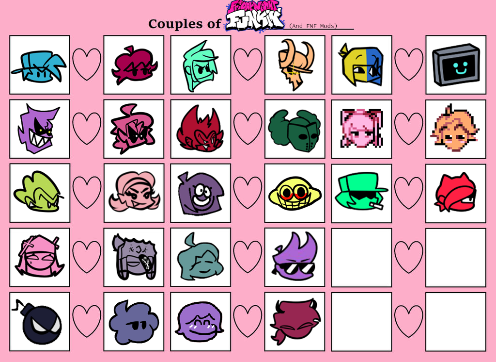 Copole Fnf Mod Couples Of FNF (Ft. Mods) by Cragster-Ray on DeviantArt